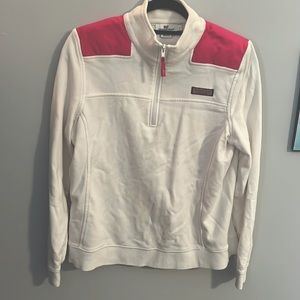 Vineyard vines, large sweatshirt, pink and white